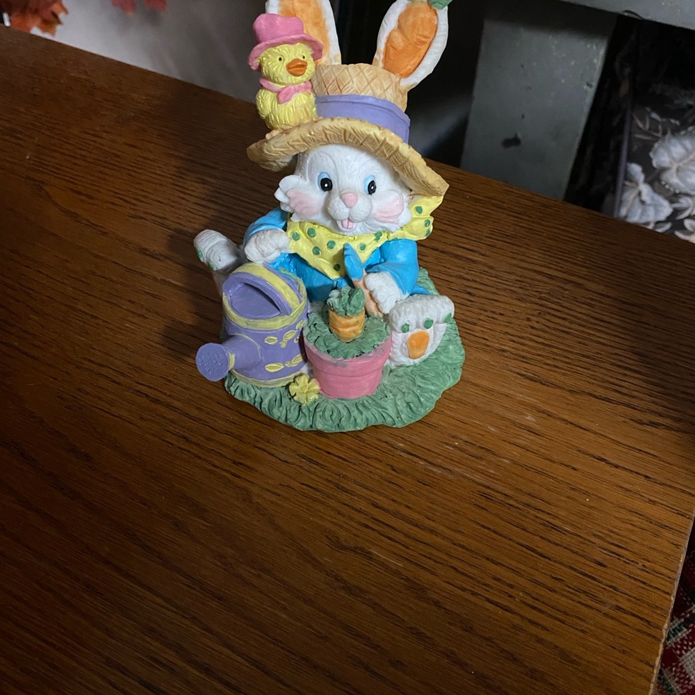 Colorful Easter Bunny Figurine